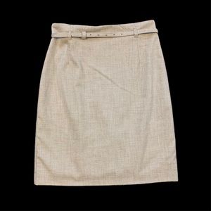 Tan H&M mid-length skirt. Size 6.